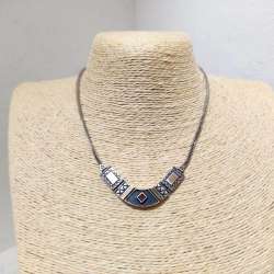 Sterling Silver 925 vintage Gilt silver gold color Israeli Chain Necklace 17g