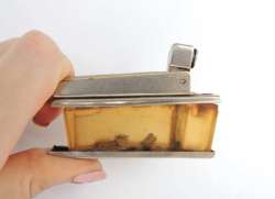 70's Vintage Soviet USSR Automatic Transparency Petrol Benzin Lighter Amata RJF