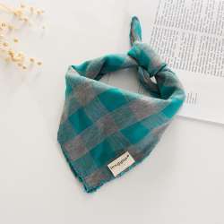 Plaid Dog Bandana Scarfs for Puppy Small Medium Large Plaid Reversible Pets