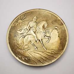 USSR 70s Ashtray Vintage Beautiful Handmade Brass 65g