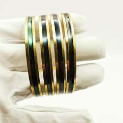 India 80s Vintage Beautiful Womens 4 Bronze Bracelets 57g