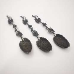 Set Vintage Brass Dinner Spoons Collectible 50g