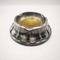 England 19th Century Vintage Ashtray Handmade Silver Plated Bronze, Seal 109g