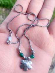 Old Sterling Silver 925 Necklace With Pendant Vintage Chain 8g