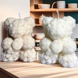 Teddy bear candle | Handmade Scented Candle - Contains 2 candles Natural soy