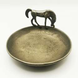 USSR 40s Vintage Ashtray Handmade Produced Limited Quantity Metal 420g