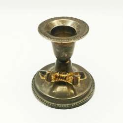 Vintage Beautiful Handmade Plated Bronze Candle Holder 127g