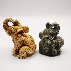 Vintage Elephant Figurines,Handmade 65g