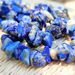 Multi Strand Vintage Stone Lapis Indigo Color Natural Stones Long 30