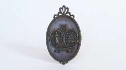 1930 Vintage Antique Christian Religion Metal Icon Holy Mary Made in France