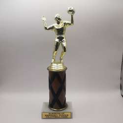 Vintage Volleyball 2nd Place Cup Marshal Center Marble Wood Plastic 341g