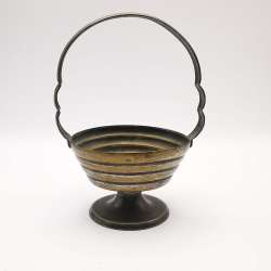 Germany 50's Vintage Fine Basket,Handmade,Bronze,Print 105g