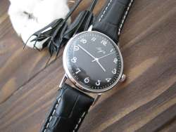 Poljot de Luxe watch  USSR Vintage Soviet Leather Caliber 2209 Mechanical Men's