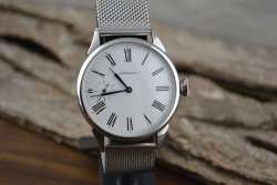 Molnija USSR 3602 Caliber Leather 18 Jewels Vintage Soviet Men's Wrist Watch