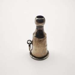 Status Mouthpiece(Cigarette, Hookah)Handmade from 925 Silver, Insert Leather 9g