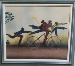 Hand Painting & print On Canvas Vintage Wall Meaningful Escape From Reality Cute