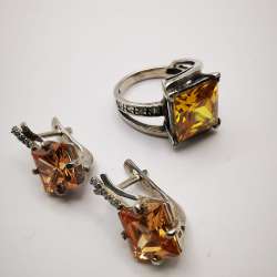 Vintage Very Beautiful 925 Sterling Silver Women's Jewelry Set 9,6 g