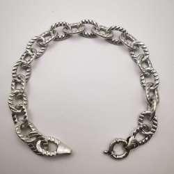 Vintage Mens Womens 925 Sterling Silver Jewelery Bracelet Signature 26.6g