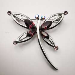 Very Pretty Ladies Brooch,Premium Factory Made,Glass,Mix Metal 8,3 g