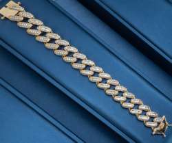 Bracelet Sterling Silver 925 Women's Gold Jewelry Crystal Stone Occasions Gift