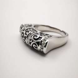 Very Beautiful Ring, Premium Factory Made, Glass, Steel 8,2 g