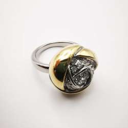 Very Beautiful Ladies Ring, Premium Factory Made, Glass, Steel 10,2 g