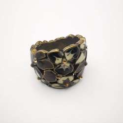 Very Nice Women's Ring, Premium Factory Made, Enamel 9,2 g