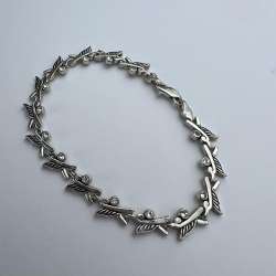 Vintage Sterling Silver 925 Women's Jewelry Chain Bracelet Marked 12.3 gr