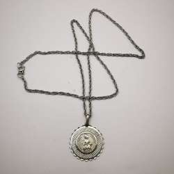 Vintage Mother's Day Pendant, Chain,Sterling Silver 925, Mother's Day Gift 12,6g