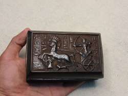 Egyptian Pharaonic Box Egyptian King Hunting Antiquities Made in Egypt