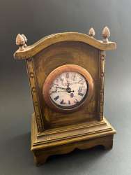 Vintage Wooden Clock Table Top Quarts Beautiful for Decorative & Not Heavy
