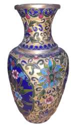 ANTIQUE Chinese Enamel Copper Vase, Distinctive And Attractive Asian Decor