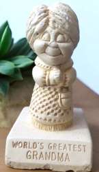 Vintage 1972 Paula World's Greatest Grandma Statue Gift Decoration