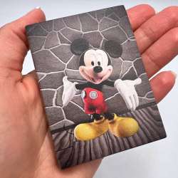 Toy Christmas Gift Souvenir Handmade Wooden Keychain Disney Mickey