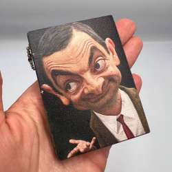 Magic Eco Christmas Gift Souvenir Handmade Wooden Keychain Movie Mr. Bean