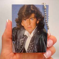 Toy Christmas Gift Souvenir Handmade Wooden Keychain Modern Talking