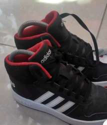 Adidas Shoes Size 4 Black and Crimson ART-B75743 Made in Vietnam