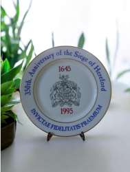 Antique Ceramic Plaque Commemorating The Siege Of Hereford 1645-1995 In Stafford