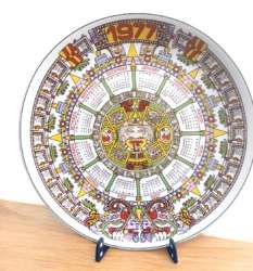 1977 AZTEC Tonatiuh Wedgewood Calendar Plate 7th Series England 10
