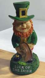 Traditional Irish Elf With Pointed Hat Beard And Funny Facial Expressions
