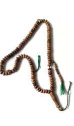 Antique Rare Old Handcrafted Natural wood Tasbih Prayer Beads Free Shipping