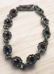 Antique Sterling Bracelet Is An Excellent Choice For Beauty With Imitation Stone
