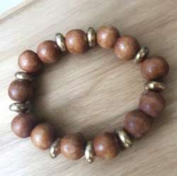 Free Size Imitation Women's Bracelet Plastic Wood Vintage