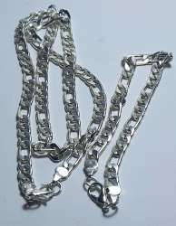 925 Sterling Silver Plated Classic Geometric Chain Jewelry Set