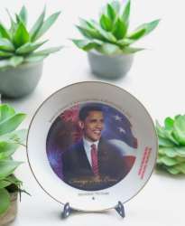 President Barack Obama Collectible Plate Historic Victory Limited Edition 2008