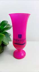 NCL Norwegian Cruise Line Plastic Tall Cocktail Drinking Glass Coral Pink