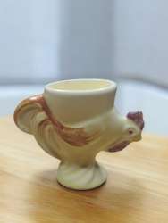 Vintage Porcelain Hand Painted Made In England Yellow Rooster Egg Cup
