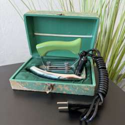 Vintage Electric Clothes Travel Iron Vulcan W400 in Original Box Working