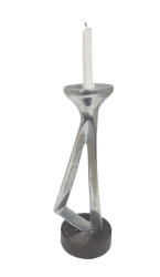 Wood and metal candle holder from decor.