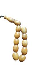 Large Wooden Rosary 40 cm Long Made Of Antique Beech Wood Consisting of 10 Oval